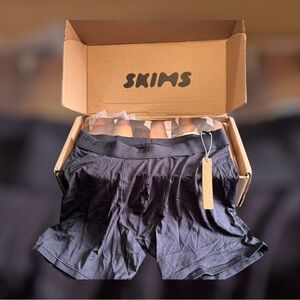 SKIMS Black Boxer Briefs Comfortable Elastic Fit